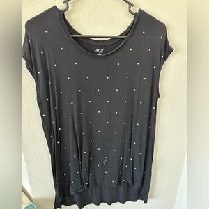 a.n.a Black Studded Women's Top NWOT size L